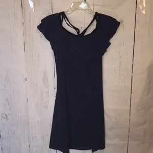 ‘Current Air’ NWOT Navy w/ Black Polka Dots Dress
